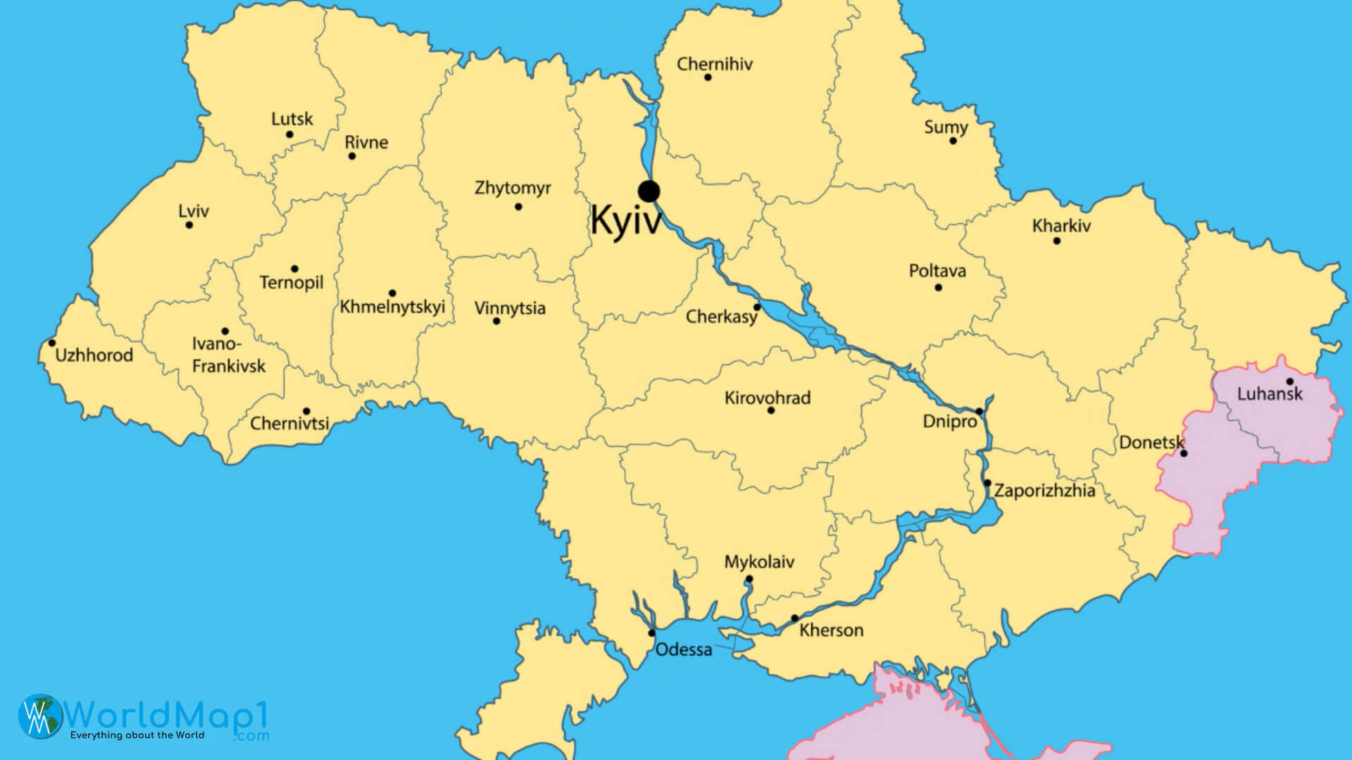 Carte Tchernihiv Ukraine